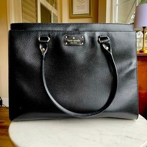 Kate Spade outlet black shoulder tote bag